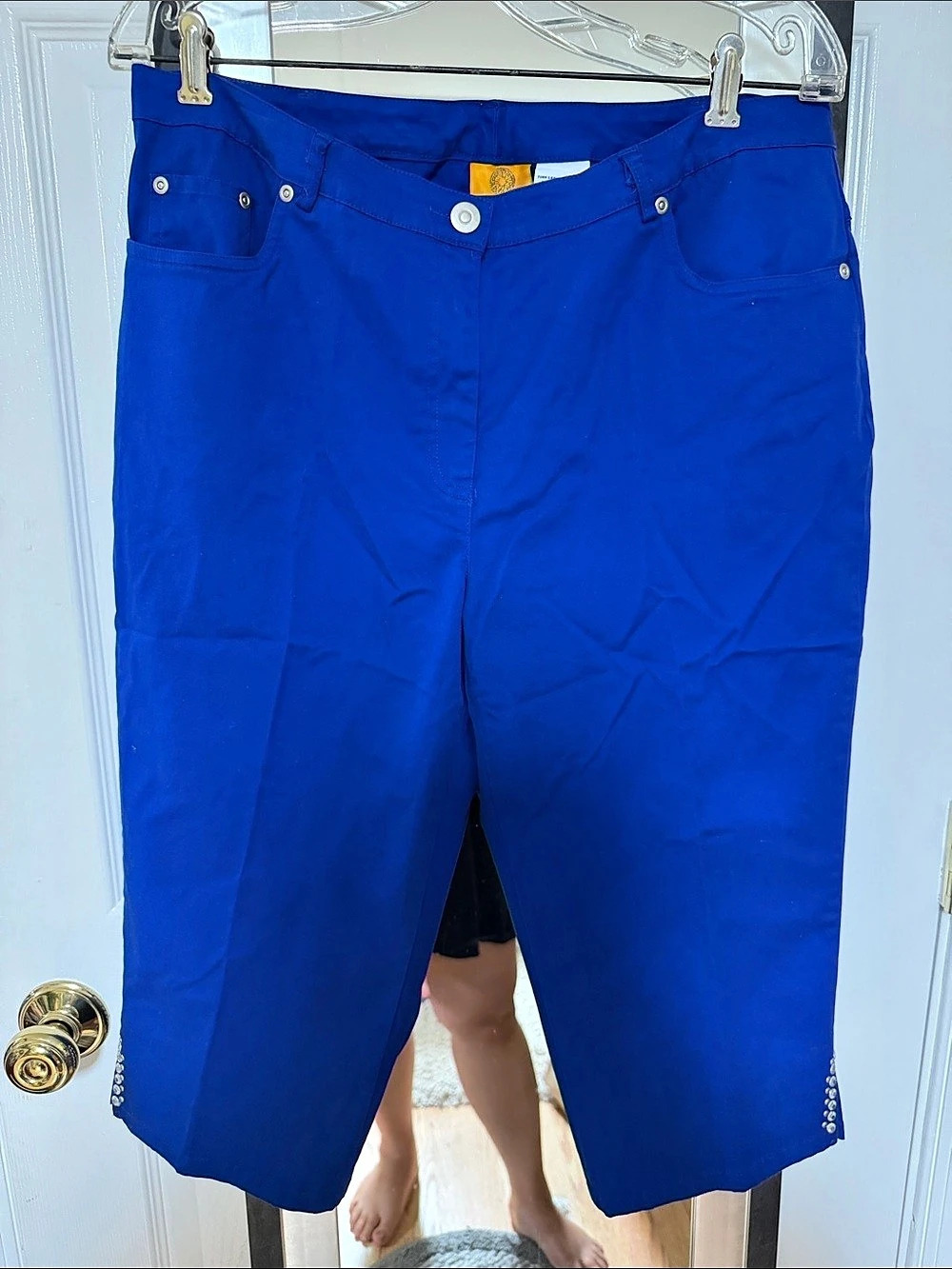 Ruby Rd. Clamdigger Pants Style 13401. Clamdigger Bermuda Shorts Blue Size 12